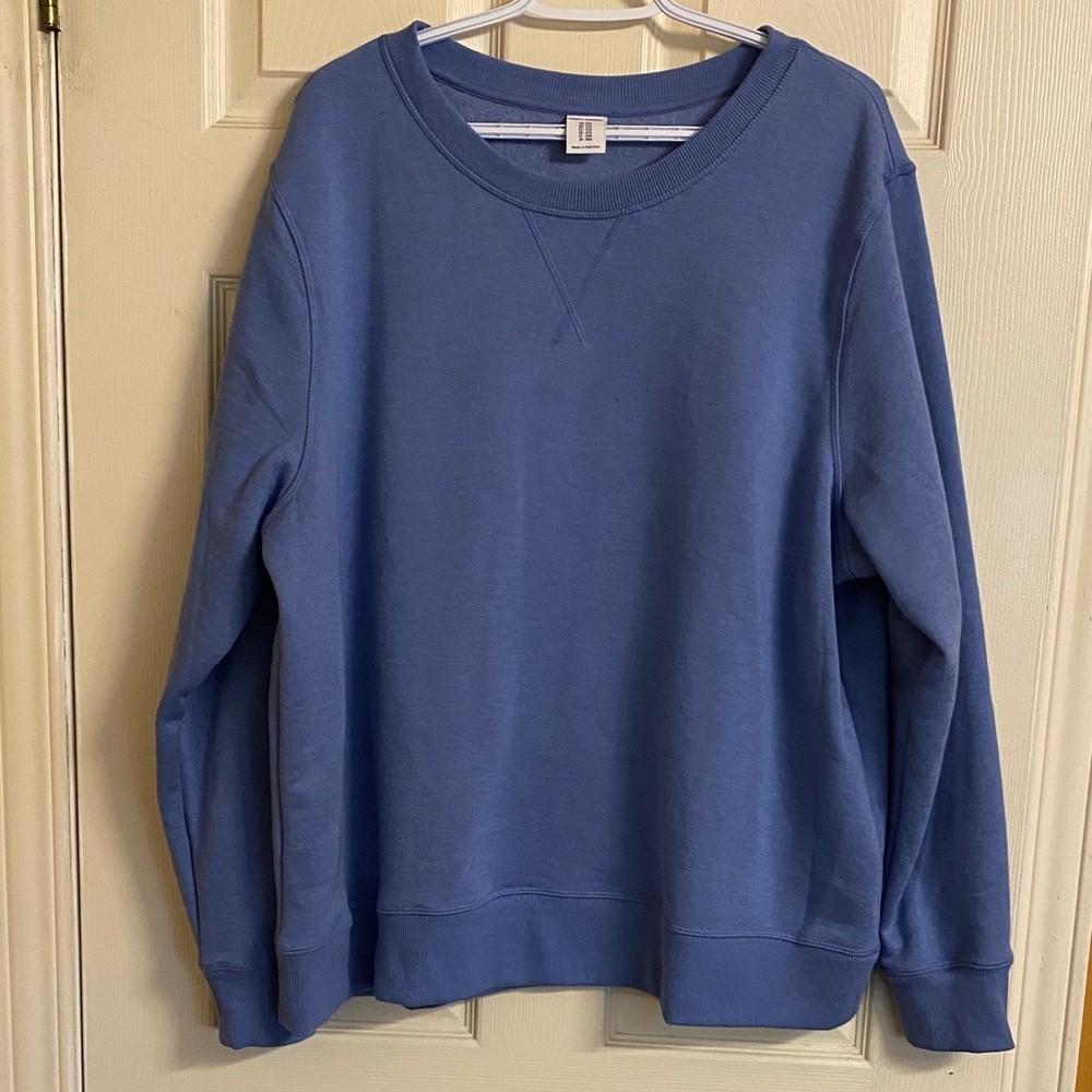 Amazon Essentials Classic Blue Crewneck Sweater